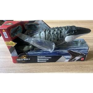 Jurassic World Rebirth Bite N Blast MOSASAURUS +Mini Dilophosaurus ACTION FIGURE